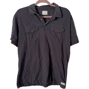 Lucky Brand Black Polo Shirt L‎